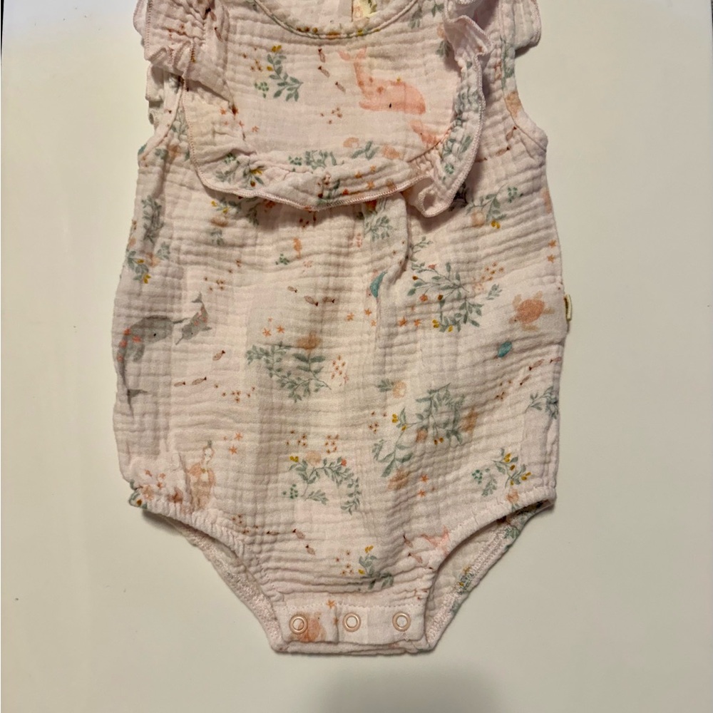 Adorable Pink Print Baby Bodysuit